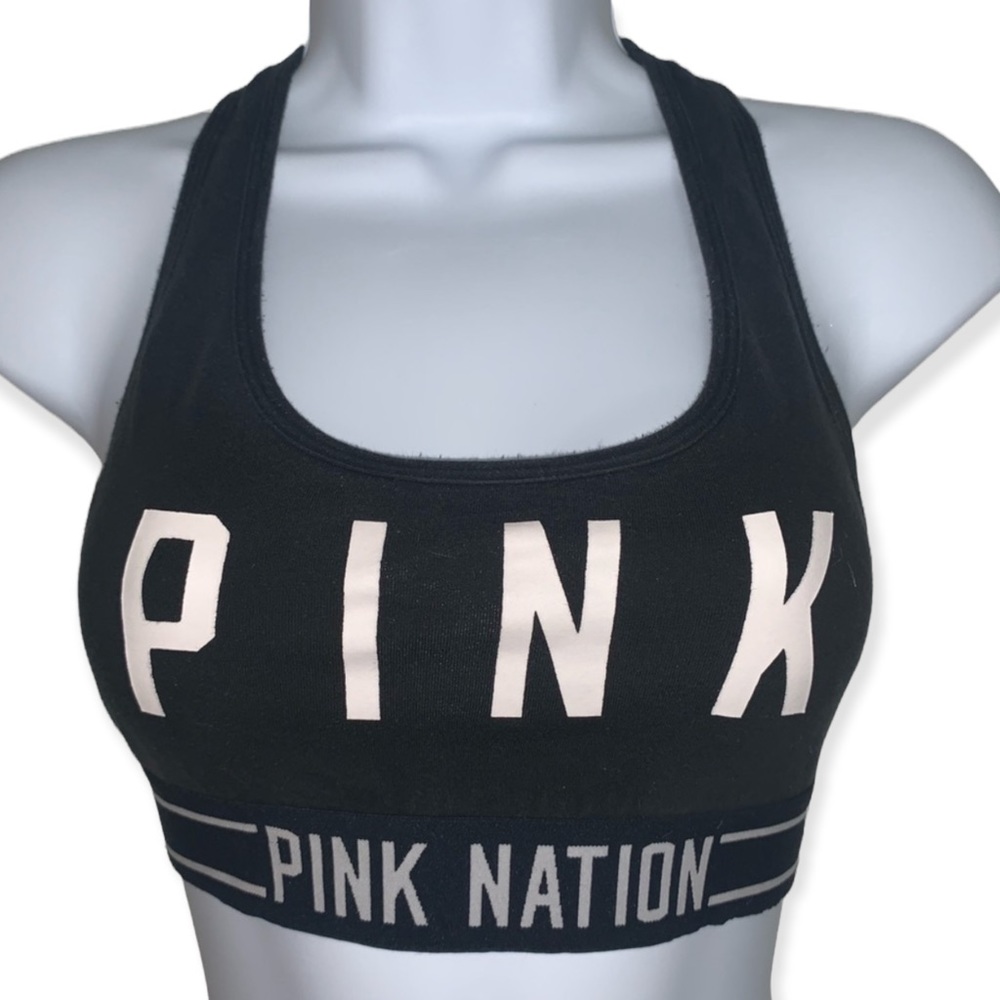 Pink Victoria’s Secret sports bra